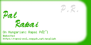 pal rapai business card